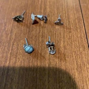 Lot of mismatched earrings